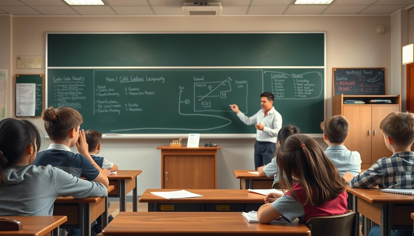 Student using a study guide to organize academic notes